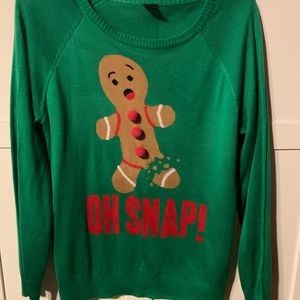 Ugly Christmas sweater “oh snap”